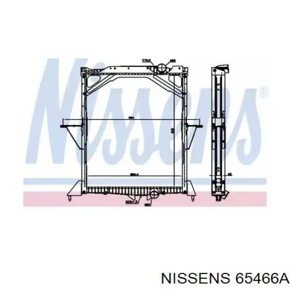 Радіатор основний Nissens 65466A ціна, від 406.62 USD