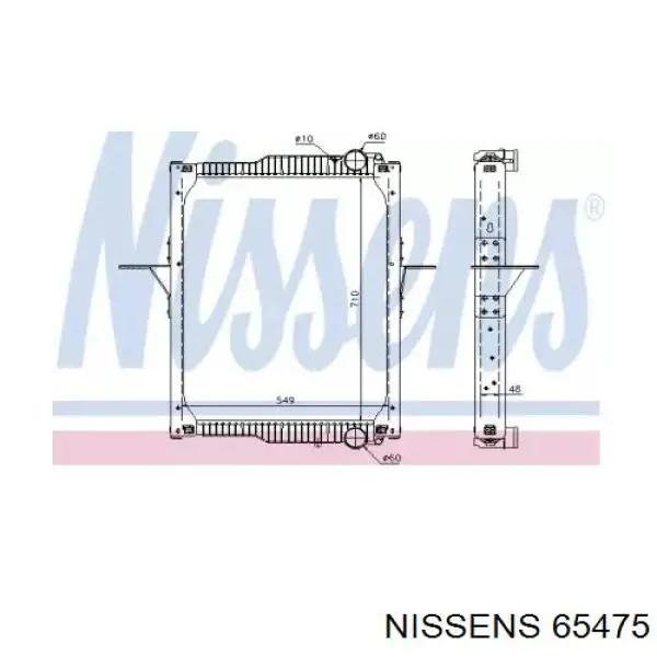 Радіатор основний Nissens 65475 ціна, від 308.73 USD