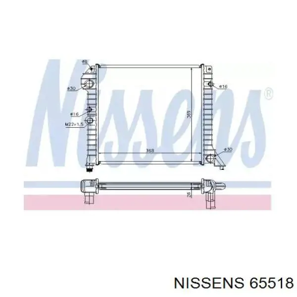 Радіатор основний Nissens 65518 ціна, від 119.86 USD