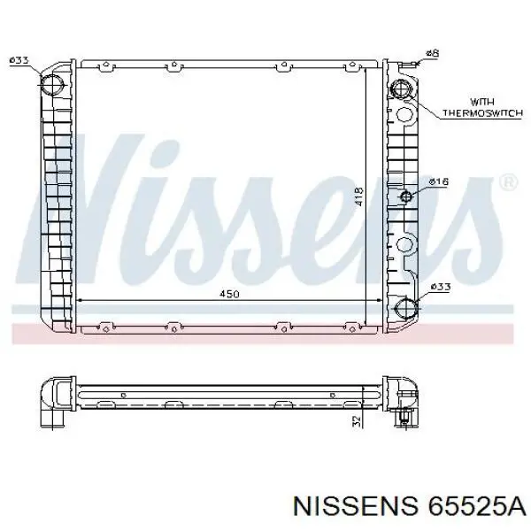 65525A Nissens радіатор охолодження двигуна