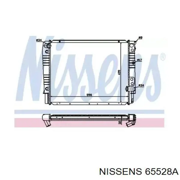 65528A Nissens радіатор охолодження двигуна