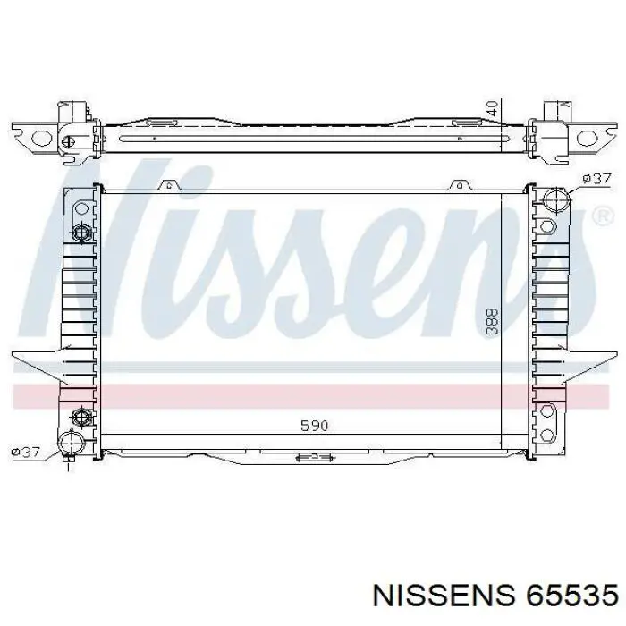 Радіатор охолодження двигуна 65535 Nissens