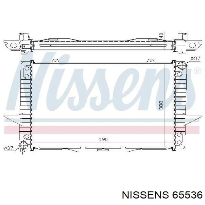 Купити 65536 Nissens Радіатор двигуна