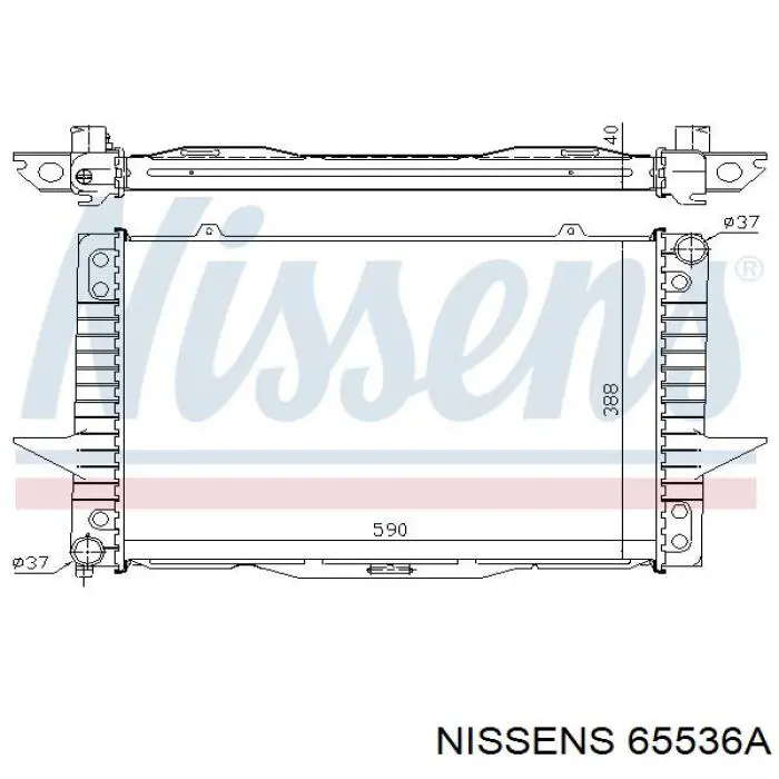 65536A Nissens радіатор охолодження двигуна
