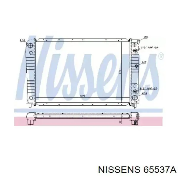 65537A Nissens радіатор охолодження двигуна