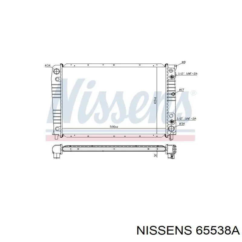 65538A Nissens радіатор охолодження двигуна