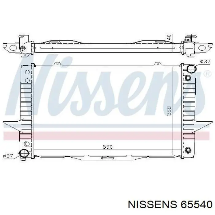 Купити 65540 Nissens Радіатор двигуна