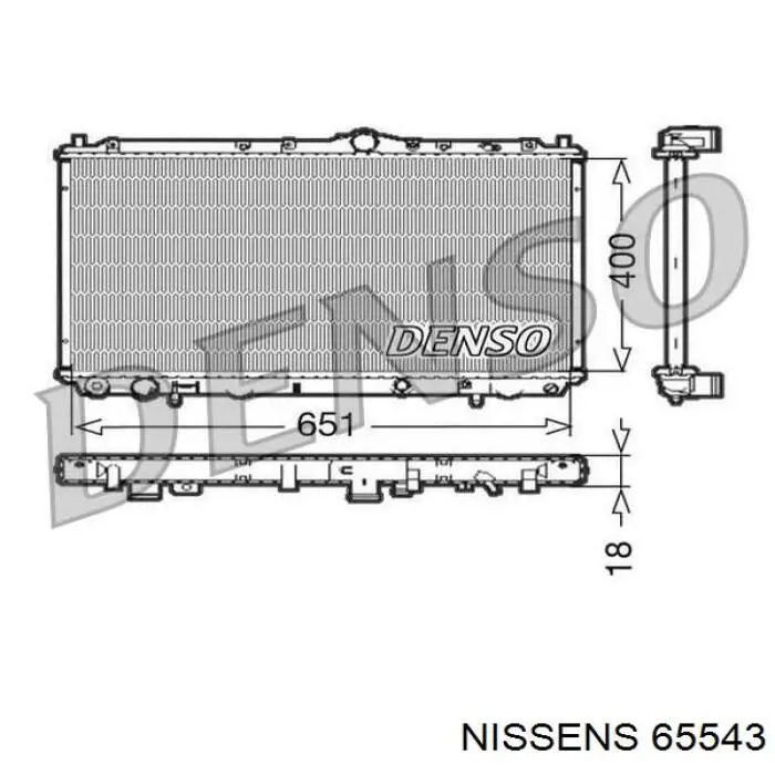 65543 Nissens Радіатор охолодження двигуна