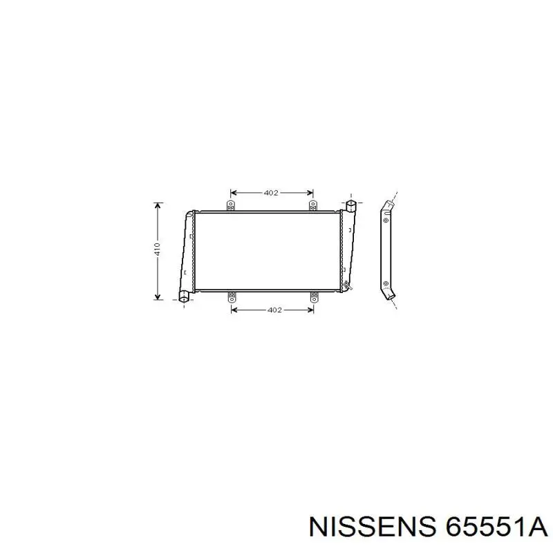 65551A Nissens радіатор охолодження двигуна