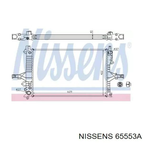 65553A Nissens Радіатор охолодження двигуна