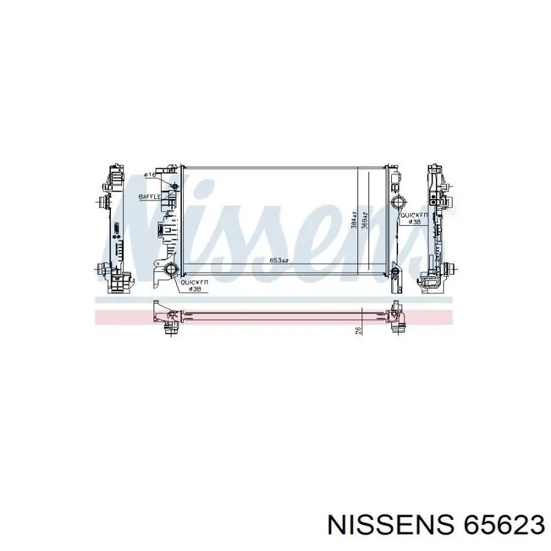 65623 Nissens радіатор охолодження двигуна