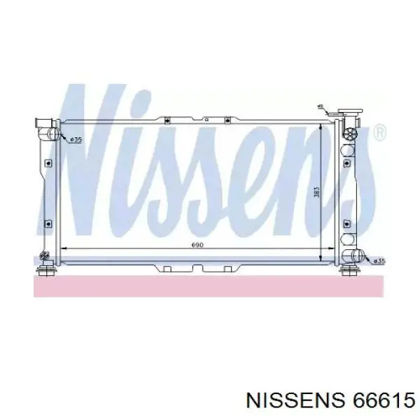 66615 Nissens радіатор охолодження двигуна