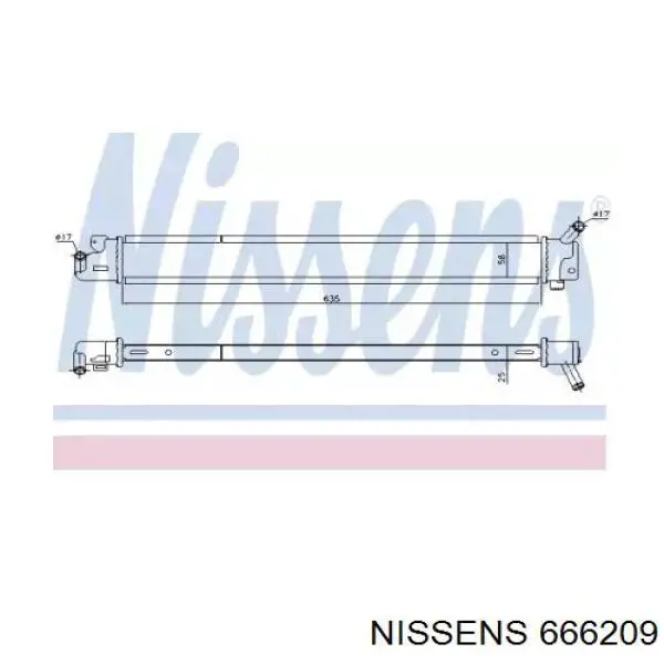 Купити 666209 Nissens Радіатор охолодження, додатковий