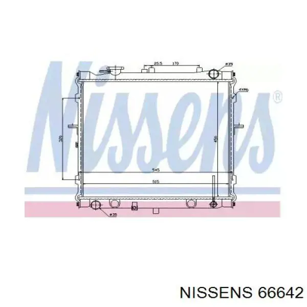Радіатор основний Nissens 66642 ціна, від 98.72 USD