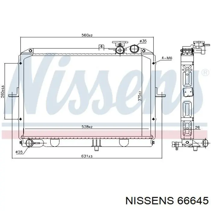 Радіатор охолодження Nissens 66645