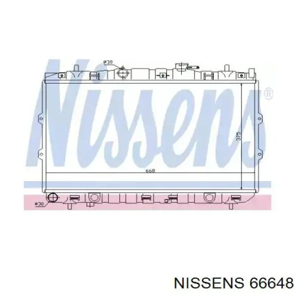 66648 Nissens Радіатор охолодження двигуна