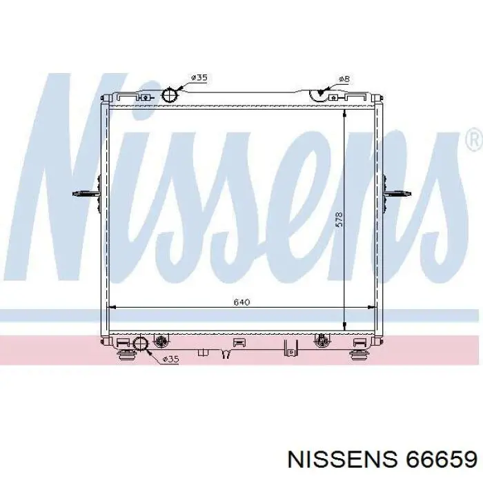 66659 Nissens радіатор охолодження двигуна