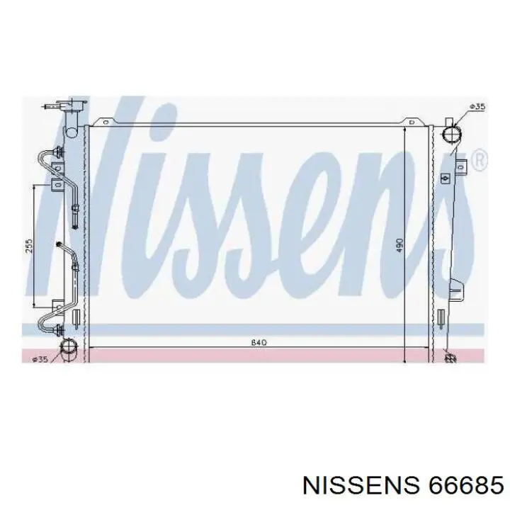 66685 Nissens радіатор охолодження двигуна