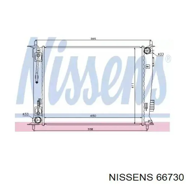 66730 Nissens радіатор охолодження двигуна