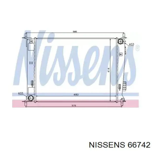 Радіатор основний Nissens 66742 ціна, від 65.88 USD