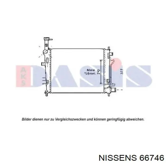 66746 Nissens радіатор охолодження двигуна