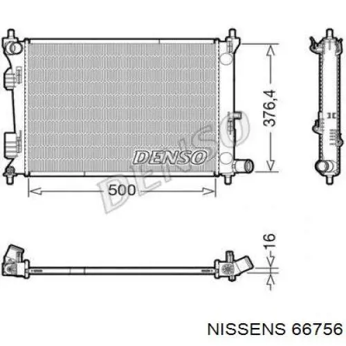 66756 Nissens Радіатор охолодження двигуна
