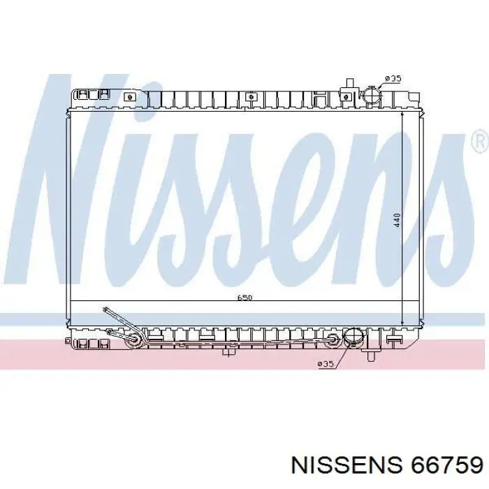66759 Nissens радіатор охолодження двигуна
