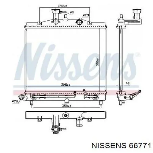 66771 Nissens радіатор охолодження двигуна