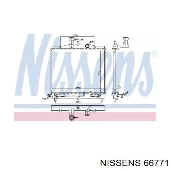 66771 Nissens Радіатор охолодження двигуна