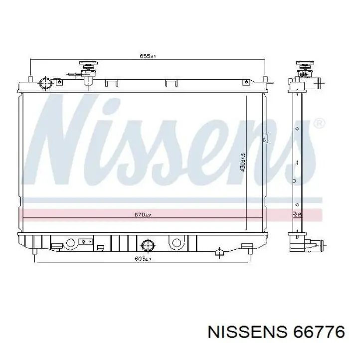 Радіатор основний Nissens 66776 ціна, від 170.04 USD