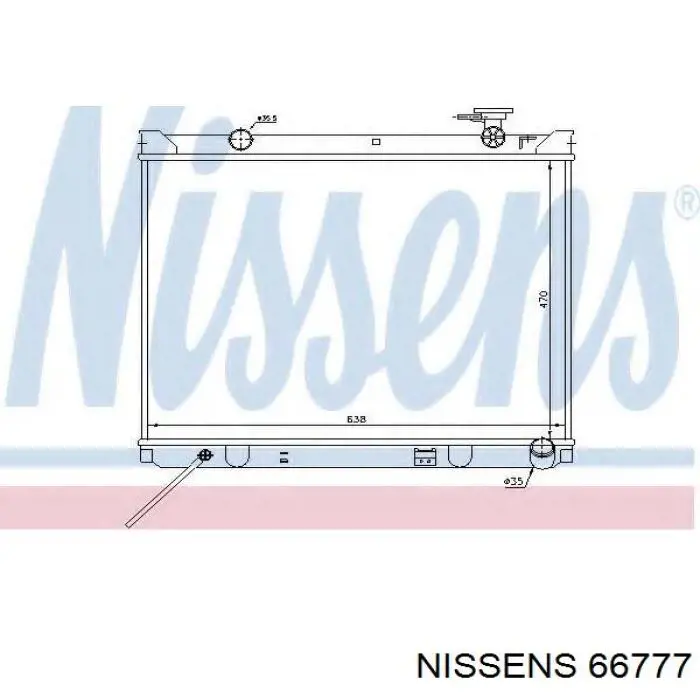 66777 Nissens радіатор охолодження двигуна