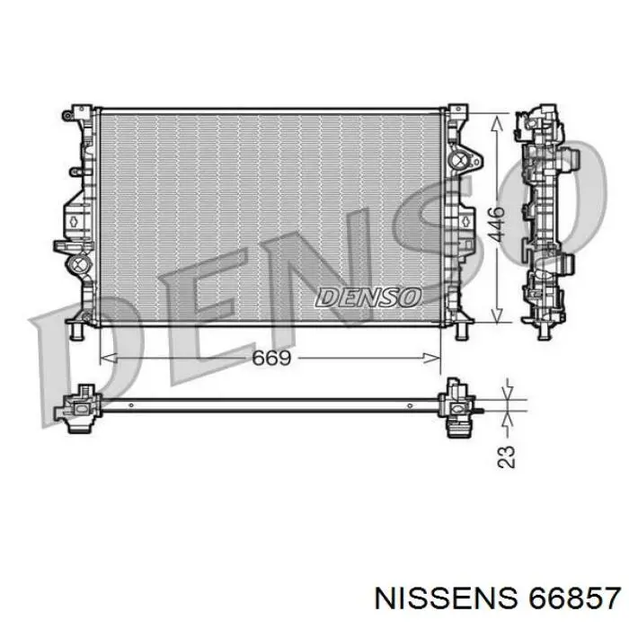 66857 Nissens Радіатор охолодження двигуна
