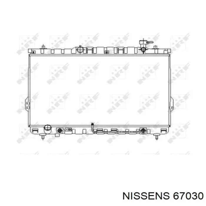 Радіатор охолодження двигуна 67030 Nissens