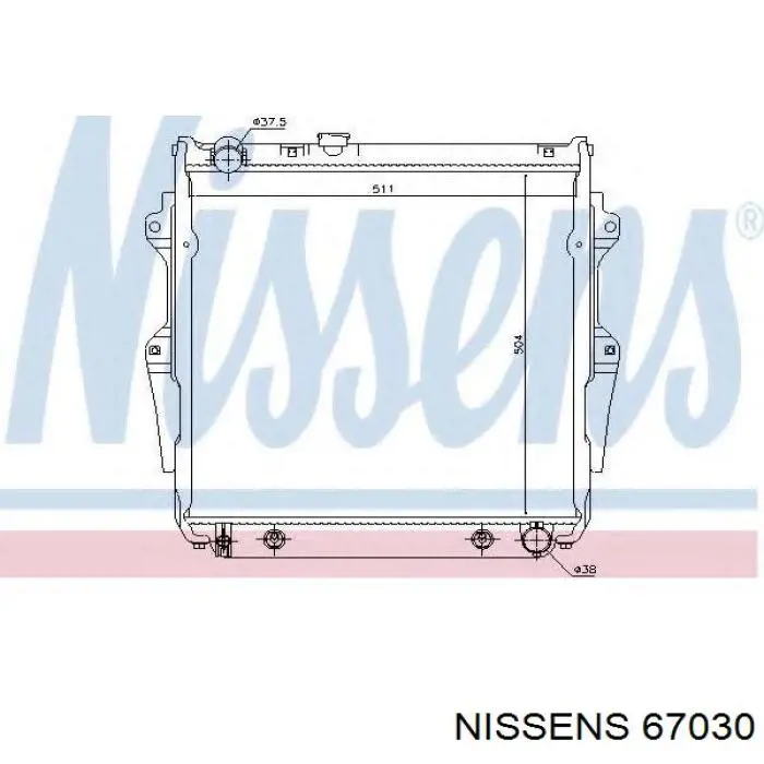 Купити 67030 Nissens Радіатор двигуна