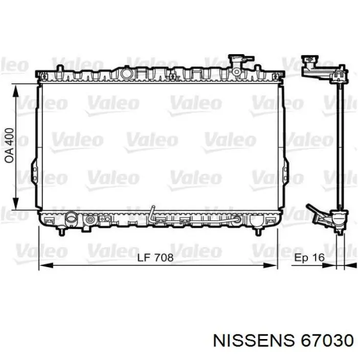 Радіатор 67030 Nissens