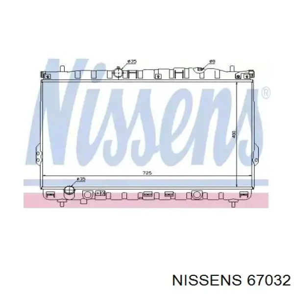 67032 Nissens радіатор охолодження двигуна