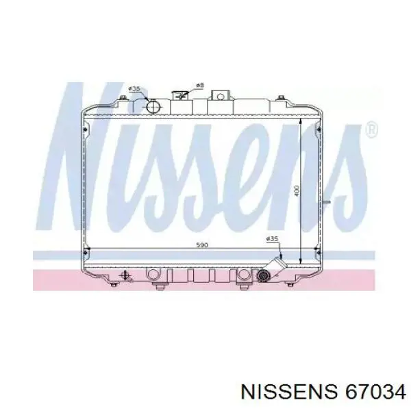 67034 Nissens Радіатор охолодження двигуна
