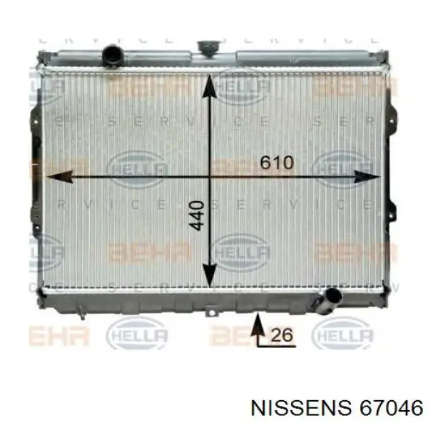 Радіатор 67046 Nissens