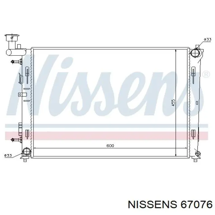 67076 Nissens радіатор охолодження двигуна