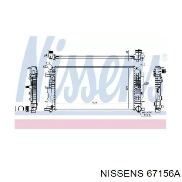 67156A Nissens радіатор охолодження двигуна