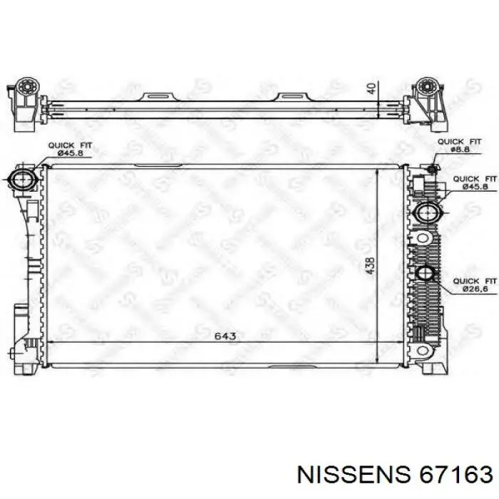 Купити 67163 Nissens Радіатор двигуна
