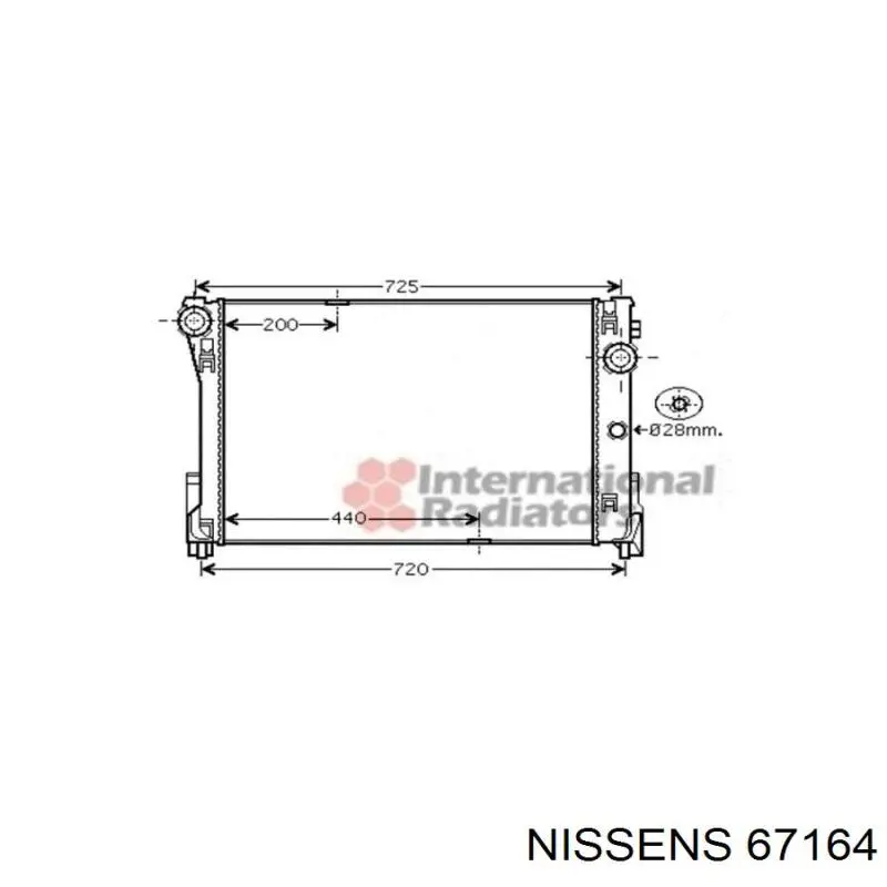 Радіатор основний Nissens 67164 ціна, від 132.78 USD