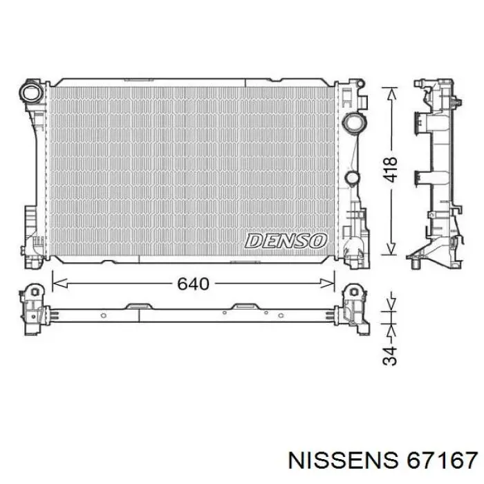 Купити 67167 Nissens Радіатор двигуна