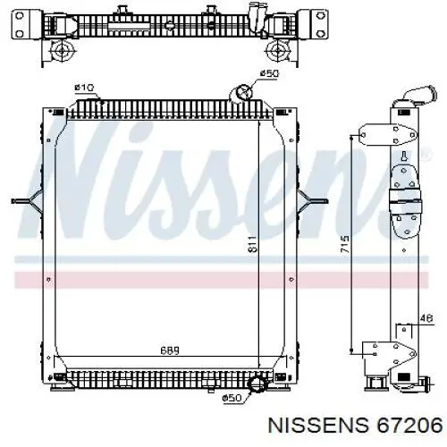 67206 Nissens радіатор охолодження двигуна