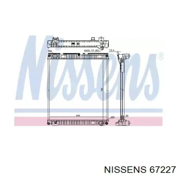 Радіатор основний Nissens 67227 ціна, від 273.88 USD