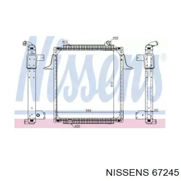 Радіатор основний Nissens 67245 ціна, від 515.16 USD
