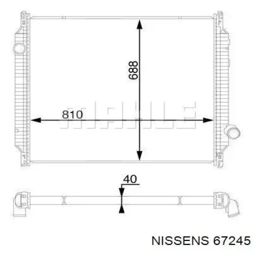 67245 Nissens радіатор охолодження двигуна