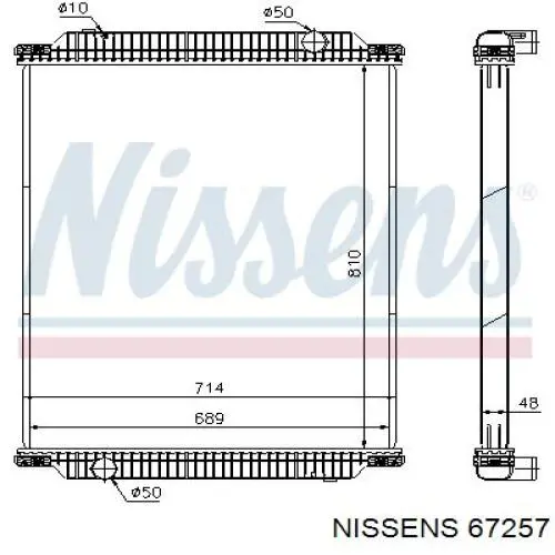 67257 Nissens Радіатор охолодження двигуна