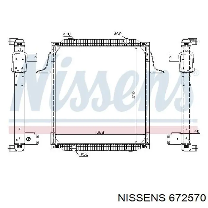 672570 Nissens Радіатор охолодження двигуна
