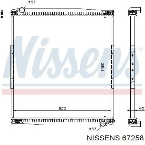 Радіатор охолодження Nissens 67258